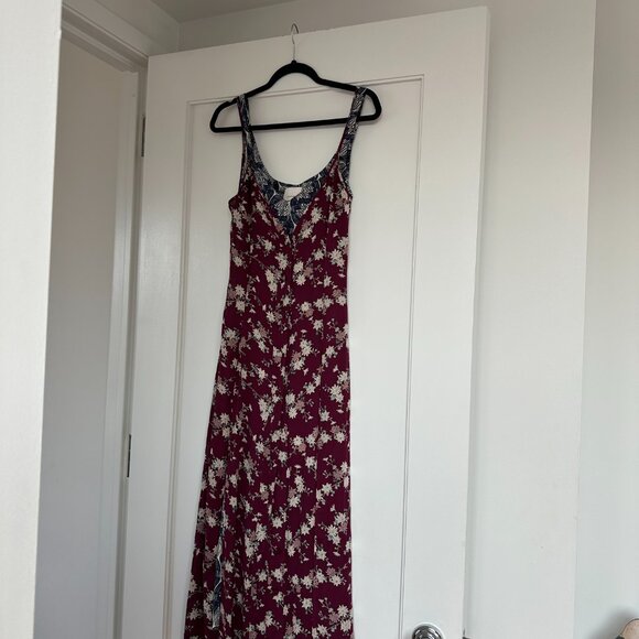 Cinq à Sept Nathalia Combo Maxi Silk Dress Sz 2 Floral Print Allover - Picture 4 of 10